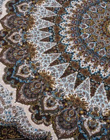 Persian carpet Kashan 804-C cream - высокое качество по лучшей цене в Украине.