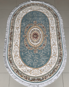 Акриловий килим Zarina 2657A Blue-Cream - высокое качество по лучшей цене в Украине.