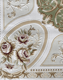 Акриловий килим Zarina 2695A Cream-Green - высокое качество по лучшей цене в Украине.