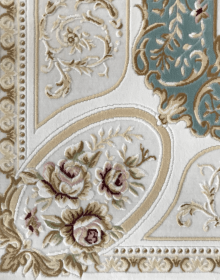 Акриловий килим Zarina 2696A Cream-Blue - высокое качество по лучшей цене в Украине.