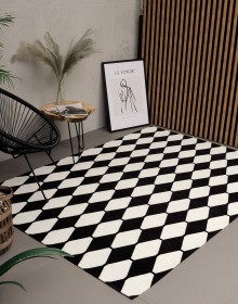 Синтетичний килим ALMINA 126702 black/white - высокое качество по лучшей цене в Украине.