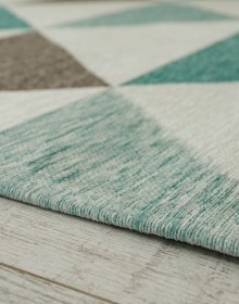 Синтетичний килим ALMINA 131701 2-grey/turkuaz  - высокое качество по лучшей цене в Украине.