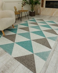 Синтетичний килим ALMINA 131701 2-grey/turkuaz  - высокое качество по лучшей цене в Украине.