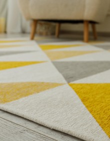 Синтетичний килим ALMINA 131701 grey/yellow - высокое качество по лучшей цене в Украине.
