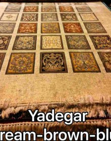 Иранский ковер Diba Carpet Yadegar cream-brown-blue - высокое качество по лучшей цене в Украине.