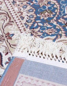 High-density carpet Esfahan 9915A blue-ivory - высокое качество по лучшей цене в Украине.