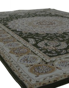 Високощільний килим Kashan 4500 MLY d.green-cream - высокое качество по лучшей цене в Украине.