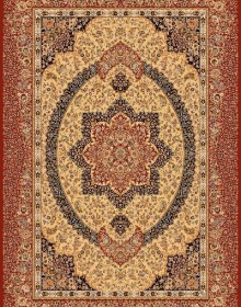 Iranian carpet Marshad Carpet 3053 Dark Yellow Dark Red - высокое качество по лучшей цене в Украине.