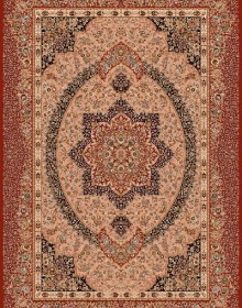 Iranian carpet Marshad Carpet 3053 Pink Dark Red - высокое качество по лучшей цене в Украине.