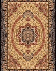 Iranian carpet Marshad Carpet 3053 Dark Yellow Black - высокое качество по лучшей цене в Украине.