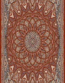 Iranian carpet Marshad Carpet 3055 Dark Red - высокое качество по лучшей цене в Украине.