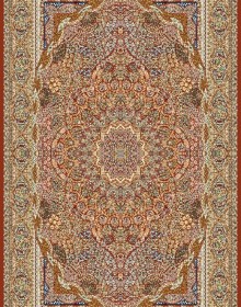 Iranian carpet Marshad Carpet 3056 Dark Red - высокое качество по лучшей цене в Украине.