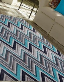 Синтетичний килим Almina 127517 5-Grey/Turquaz - высокое качество по лучшей цене в Украине.