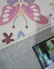 Детская ковровая дорожка DEKORATIF LATEX A0011B BEIGE/PINK - высокое качество по лучшей цене в Украине.