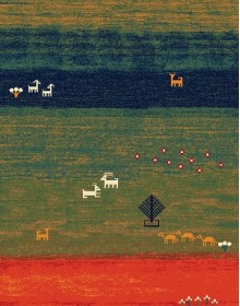 Іранський  килим Gabbeh Roniz Green - высокое качество по лучшей цене в Украине.