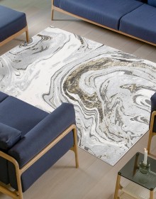 Килим LIRA E1686 grey/gold - высокое качество по лучшей цене в Украине.