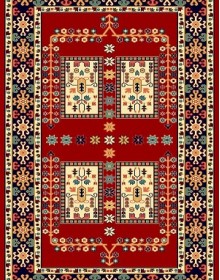 Иранский ковер Pazirik Qashqai D.Red - высокое качество по лучшей цене в Украине.