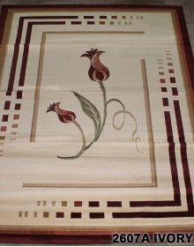 Синтетичний килим Super Maral 2607a ivory-d.red - высокое качество по лучшей цене в Украине.