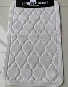 Килим для ванної River Home 004  light grey (комплект килимків: туалет+ванна кімната) - высокое качество по лучшей цене в Украине.