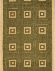 Napless runner carpet Sisal 012 green-cream - высокое качество по лучшей цене в Украине.