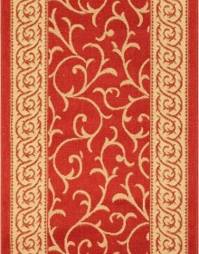 Безворсовая ковровая дорожка Sisal 014 red-cream - высокое качество по лучшей цене в Украине.
