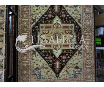 Иранский ковер Diba Carpet Ghashghaei d.brown - высокое качество по лучшей цене в Украине