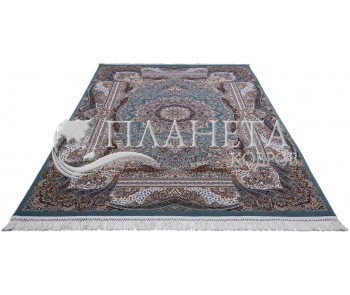 Persian carpet Kashan 619-LBL blue - high quality at the best price in Ukraine