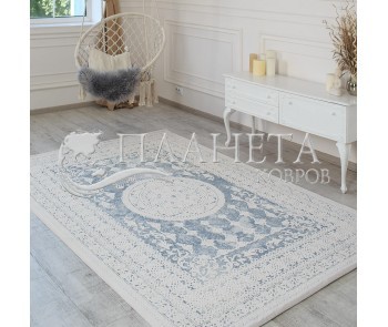 Акриловий килим Vals W2328C Blue-Ivory - Висока якість за найкращою ціною в Україні