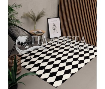 Синтетичний килим ALMINA 126702 black/white - Висока якість за найкращою ціною в Україні