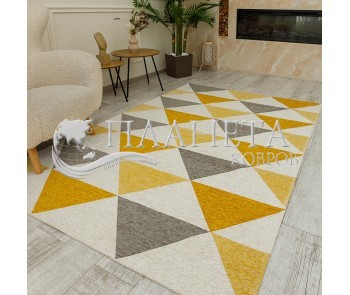 Синтетичний килим ALMINA 131701 grey/yellow - Висока якість за найкращою ціною в Україні