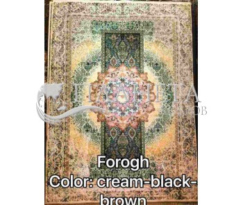 Иранский ковер Diba Carpet Forogh cream-black-brown - высокое качество по лучшей цене в Украине