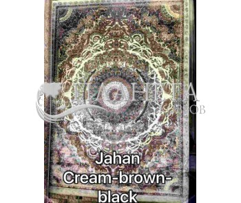 Иранский ковер Diba Carpet Jahan cream-brown-black - высокое качество по лучшей цене в Украине