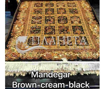 Iranian carpet Diba Carpet Mandegar brown-cream-black - high quality at the best price in Ukraine