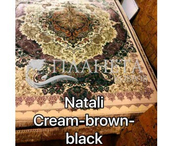 Иранский ковер Diba Carpet Natali cream-brown-black - высокое качество по лучшей цене в Украине