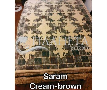 Иранский ковер Diba Carpet Saram cream-brown - высокое качество по лучшей цене в Украине