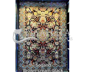 Iranian carpet Diba Carpet Sogan brown-cream-black - high quality at the best price in Ukraine