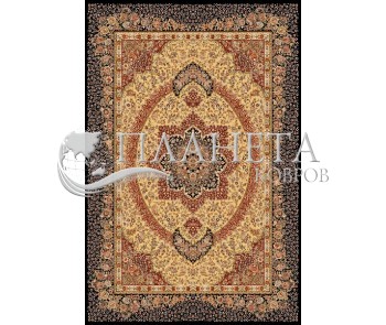 Иранский ковер Marshad Carpet 3053 Dark Yellow Black - высокое качество по лучшей цене в Украине