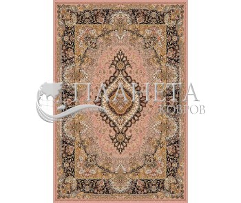 Иранский ковер Marshad Carpet 3054 Pink Black - высокое качество по лучшей цене в Украине