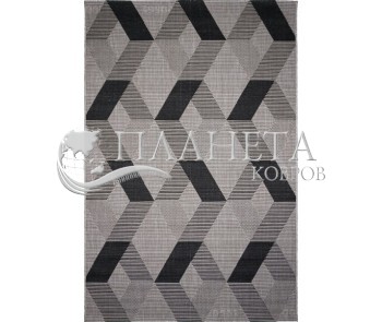 Безворсовый ковер Natura 20561 Silver-Black - высокое качество по лучшей цене в Украине