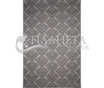 Безворсовый ковер Natura 20575 Silver-Black - высокое качество по лучшей цене в Украине