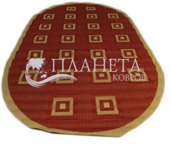 Безворсовый ковер Sisal 00012 red-cream - высокое качество по лучшей цене в Украине