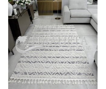 Синтетичний килим Bilbao Y585A WHITE/BLUE - Висока якість за найкращою ціною в Україні