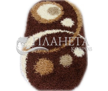 Высоковорсный ковер Loca 9197A brown - высокое качество по лучшей цене в Украине