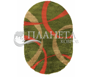 Высоковорсный ковер Super Lux Shaggy 7368D GREEN - высокое качество по лучшей цене в Украине