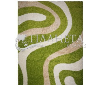 Високоворсный килим Shaggy 9109A Green-Optik Beyaz - Висока якість за найкращою ціною в Україні
