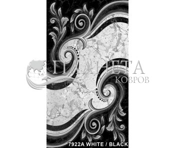 Синтетический ковер Festival 7922A white-black - высокое качество по лучшей цене в Украине