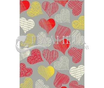 Килим Kolibri (Колібрі) 11467/190 сердечки - Висока якість за найкращою ціною в Україні