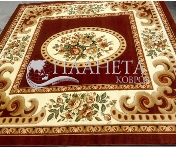 Синтетический ковер Liliya 0590 бордо - высокое качество по лучшей цене в Украине