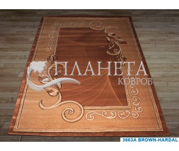 Синтетический ковер Nidal 3663A brown-hardal - высокое качество по лучшей цене в Украине