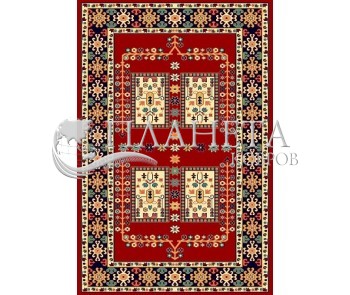 Iranian carpet Pazirik Qashqai D.Red - high quality at the best price in Ukraine